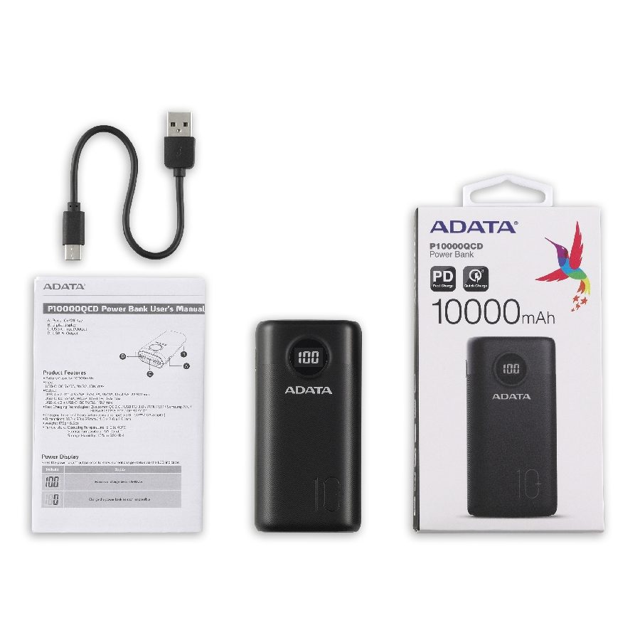 POWERBANK ADATA 10000MHA con display