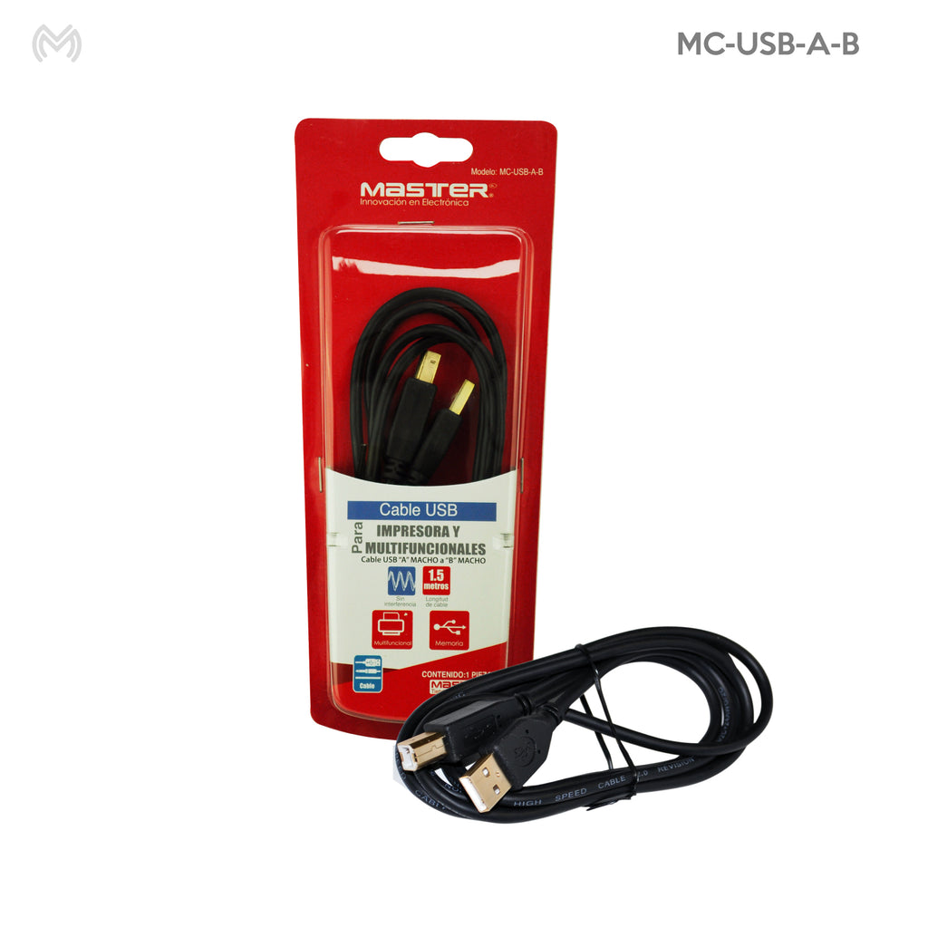 Cable USB ImpresoraMultifuncional MC-USB-A-B