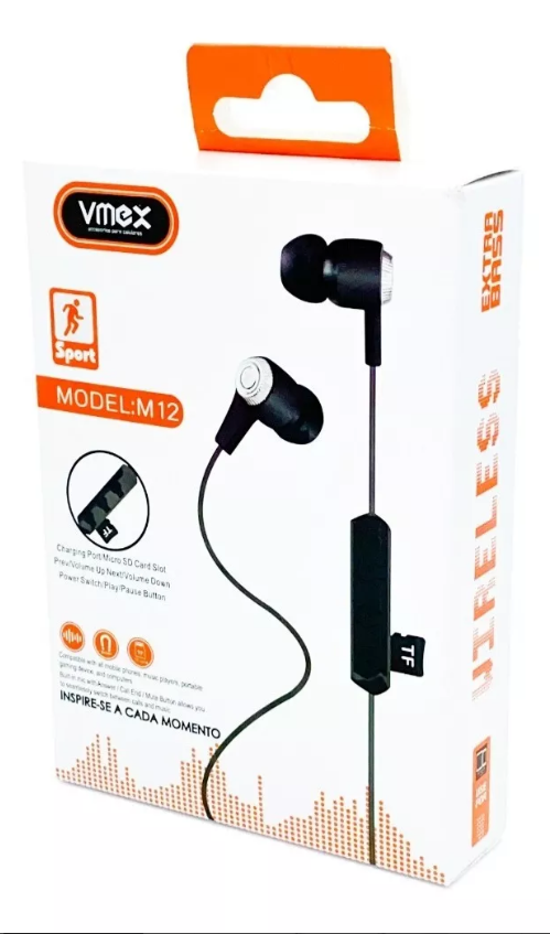 audifonos bluetooth vmex M12 reproductor MicroSD