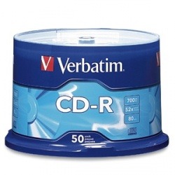 CD-R Verbatim 94691 700 mb 52x 80 min. Empaque 50