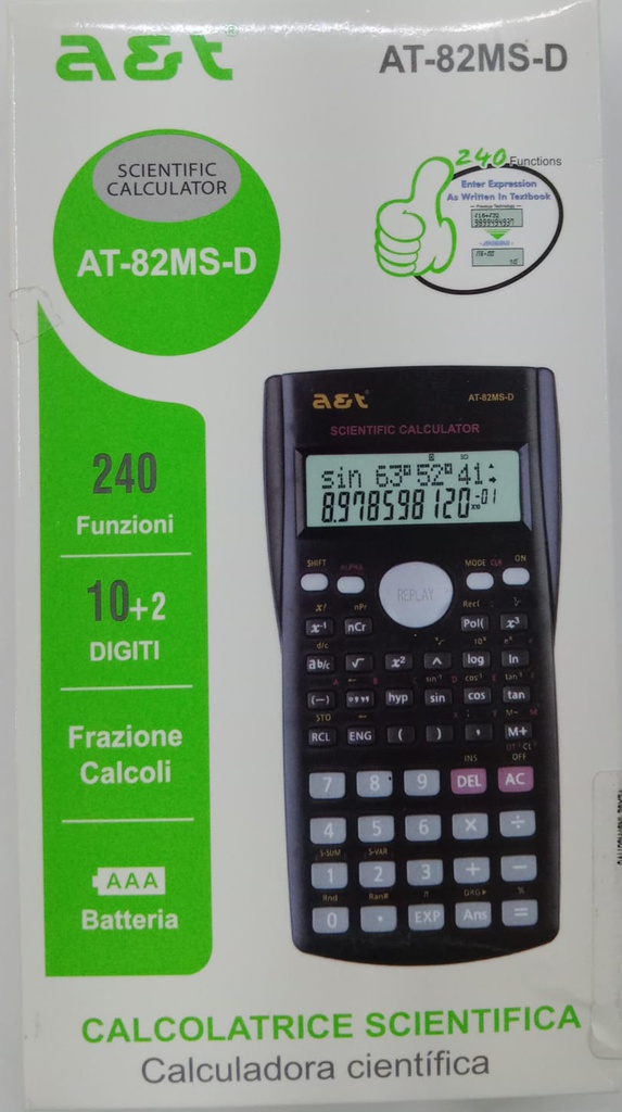 Calculadora Cientifica AT-82MS-D