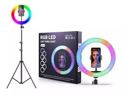 Aro Luz Led 10&quot; RGB C/Tripie BDG-1512